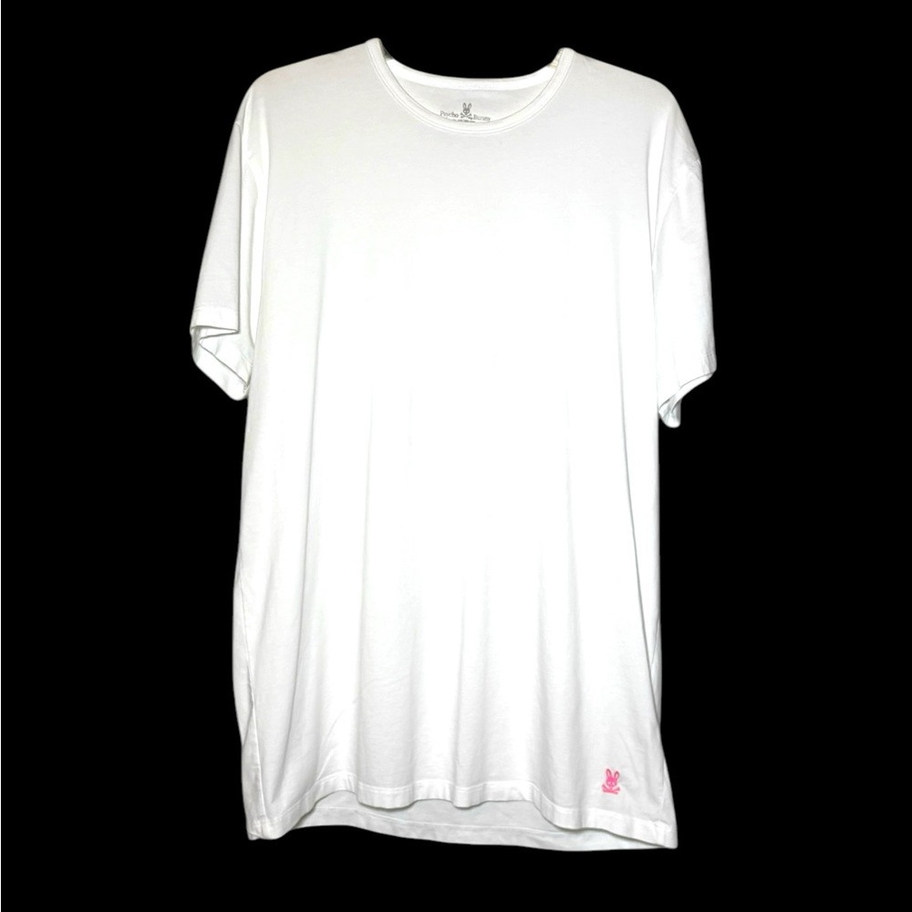 Psycho Bunny Crew Neck T-Shirt Tee Shirt Pink Soft Men's XL White